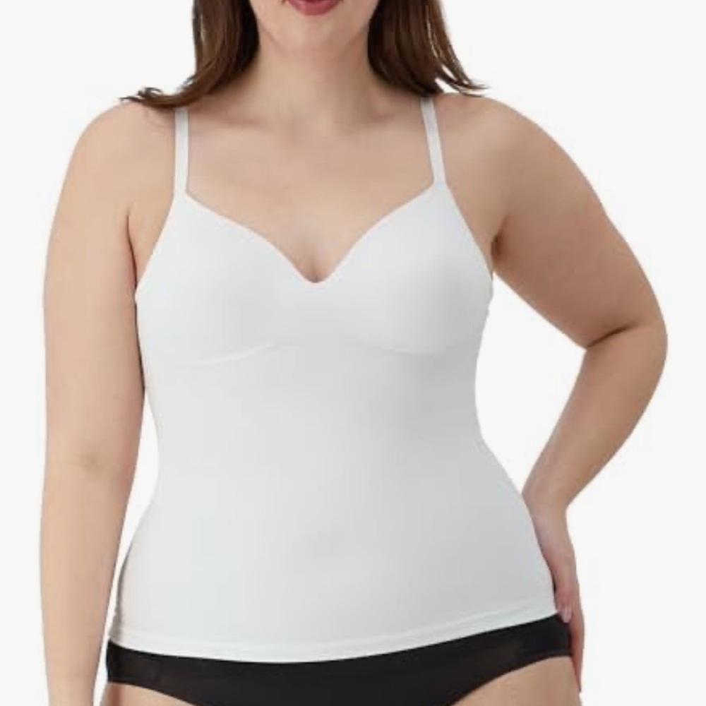 MAIDENFORM Tummy Control
Shapewear Cami Tank Top, Built-In Bra